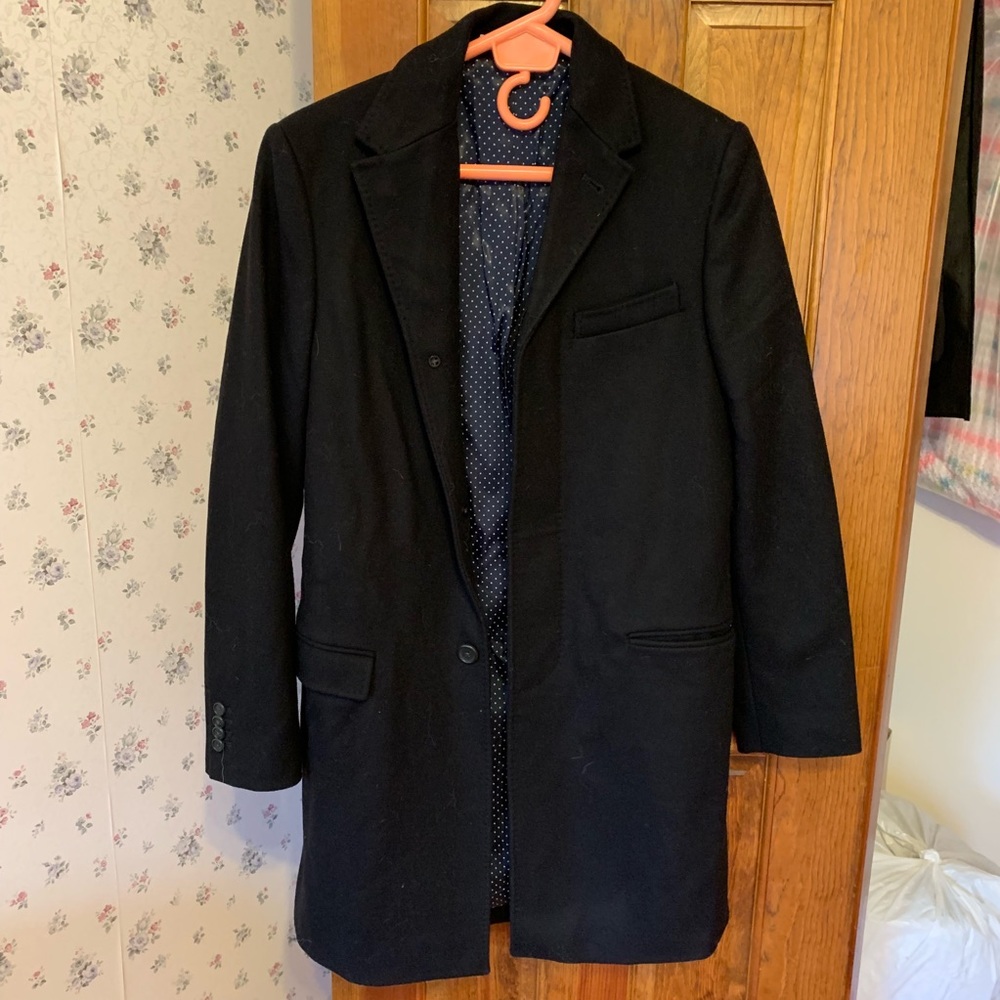 Club Monaco men’s black wool pea coat size 36